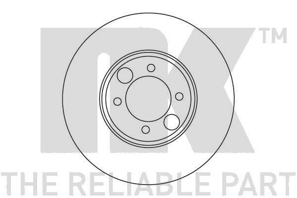 NK 201216 Rear brake disc, non-ventilated 201216: Buy near me in Poland at 2407.PL - Good price!