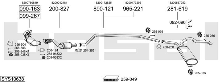 Bosal SYS10638 Układ wydechowy SYS10638: Dobra cena w Polsce na 2407.PL - Kup Teraz!