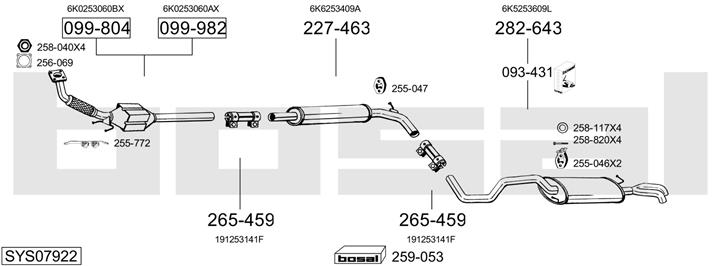 Bosal SYS07922 Exhaust system SYS07922: Buy near me at 2407.PL in Poland at an Affordable price!