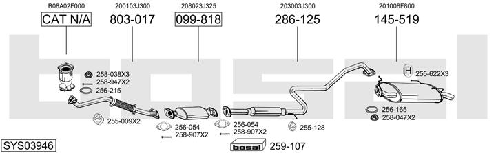 Bosal SYS03946 Abgasanlage SYS03946: Kaufen Sie zu einem guten Preis in Polen bei 2407.PL!