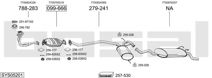 Bosal SYS05201 Abgasanlage SYS05201: Kaufen Sie zu einem guten Preis in Polen bei 2407.PL!