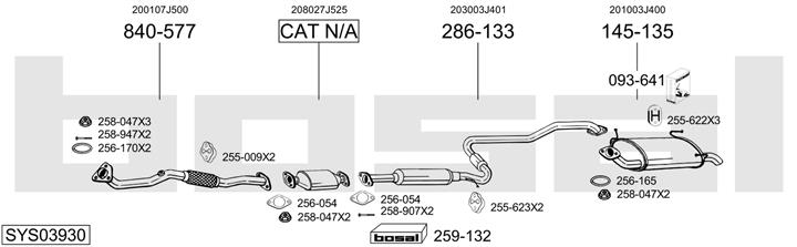 Bosal SYS03930 Exhaust system SYS03930: Buy near me in Poland at 2407.PL - Good price!