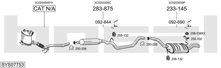 Bosal SYS07753 Abgasanlage SYS07753: Kaufen Sie zu einem guten Preis in Polen bei 2407.PL!