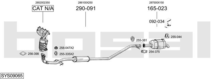 Bosal SYS09065 Exhaust system SYS09065: Buy near me in Poland at 2407.PL - Good price!