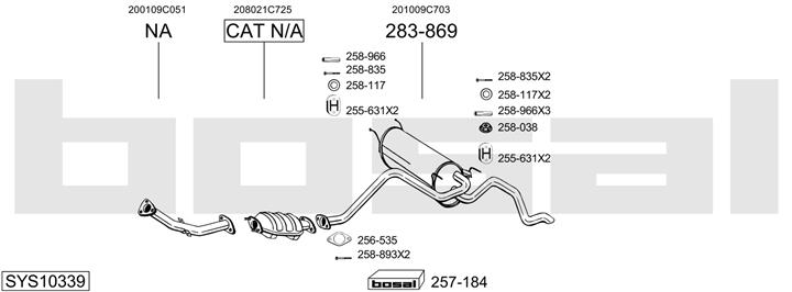 Bosal SYS10339 Abgasanlage SYS10339: Kaufen Sie zu einem guten Preis in Polen bei 2407.PL!