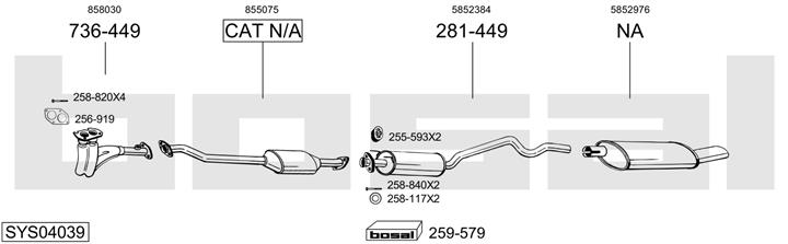 Bosal SYS04039 Abgasanlage SYS04039: Kaufen Sie zu einem guten Preis in Polen bei 2407.PL!