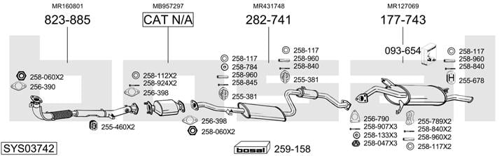 Bosal SYS03742 Exhaust system SYS03742: Buy near me at 2407.PL in Poland at an Affordable price!