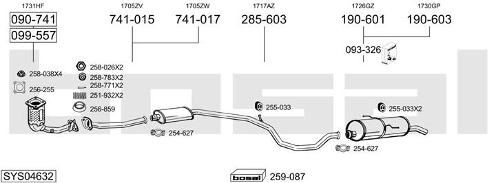 Bosal SYS04632 Abgasanlage SYS04632: Kaufen Sie zu einem guten Preis in Polen bei 2407.PL!