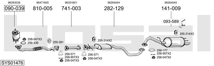 Bosal SYS01476 Układ wydechowy SYS01476: Dobra cena w Polsce na 2407.PL - Kup Teraz!
