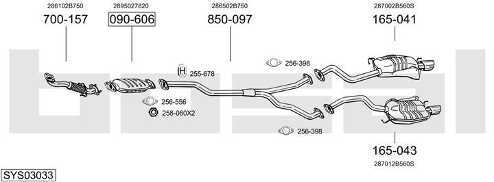 Bosal SYS03033 Abgasanlage SYS03033: Kaufen Sie zu einem guten Preis in Polen bei 2407.PL!