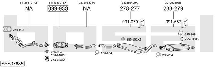 Bosal SYS07685 Система выпуска отработаных газов SYS07685: Отличная цена - Купить в Польше на 2407.PL!
