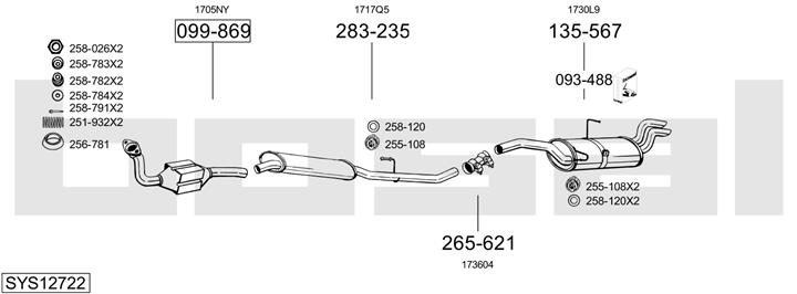 Bosal SYS12722 Exhaust system SYS12722: Buy near me in Poland at 2407.PL - Good price!