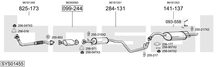 Bosal SYS01455 Exhaust system SYS01455: Buy near me in Poland at 2407.PL - Good price!