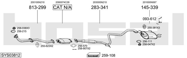 Bosal SYS03812 Exhaust system SYS03812: Buy near me in Poland at 2407.PL - Good price!