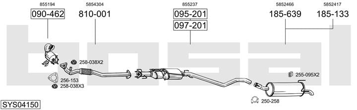 Bosal SYS04150 Exhaust system SYS04150: Buy near me in Poland at 2407.PL - Good price!