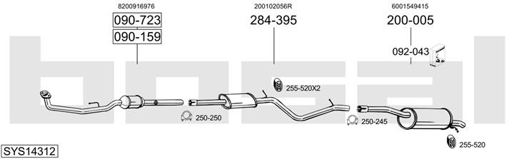 Bosal SYS14312 Exhaust system SYS14312: Buy near me in Poland at 2407.PL - Good price!