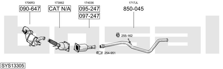 Bosal SYS13305 Układ wydechowy SYS13305: Dobra cena w Polsce na 2407.PL - Kup Teraz!