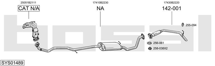 Bosal SYS01489 Abgasanlage SYS01489: Kaufen Sie zu einem guten Preis in Polen bei 2407.PL!