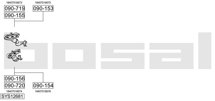 Bosal SYS12681 Система випуску відпрацьованих газів SYS12681: Приваблива ціна - Купити у Польщі на 2407.PL!