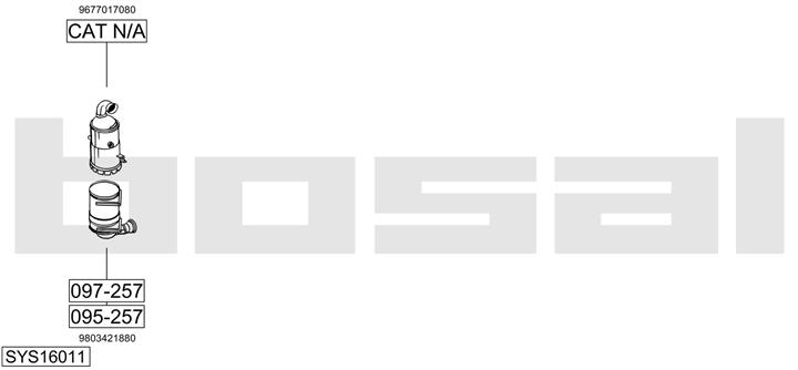 Bosal SYS16011 Система выпуска отработаных газов SYS16011: Отличная цена - Купить в Польше на 2407.PL!