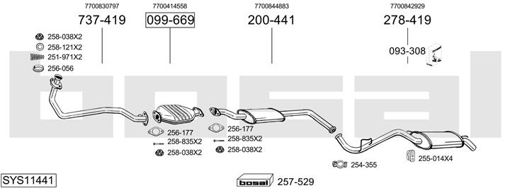 Bosal SYS11441 Exhaust system SYS11441: Buy near me in Poland at 2407.PL - Good price!