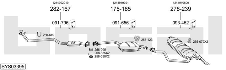 Bosal SYS03395 Exhaust system SYS03395: Buy near me in Poland at 2407.PL - Good price!