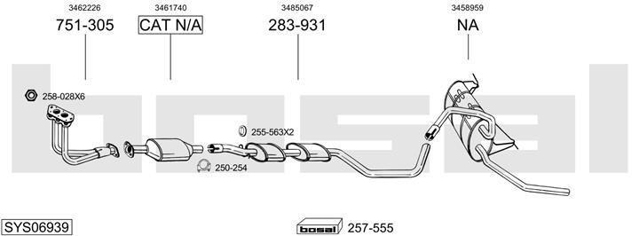 Bosal SYS06939 Exhaust system SYS06939: Buy near me in Poland at 2407.PL - Good price!