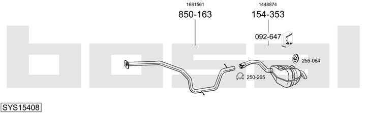 Bosal SYS15408 Układ wydechowy SYS15408: Dobra cena w Polsce na 2407.PL - Kup Teraz!