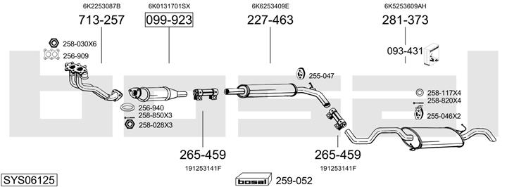 Bosal SYS06125 Exhaust system SYS06125: Buy near me in Poland at 2407.PL - Good price!