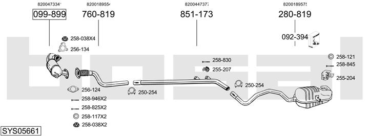 Bosal SYS05661 Układ wydechowy SYS05661: Dobra cena w Polsce na 2407.PL - Kup Teraz!