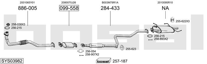 Bosal SYS03982 Exhaust system SYS03982: Buy near me in Poland at 2407.PL - Good price!