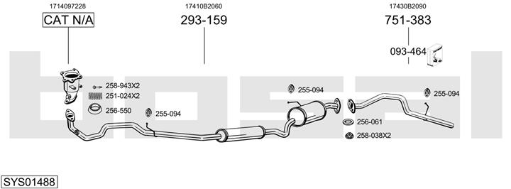 Bosal SYS01488 Abgasanlage SYS01488: Kaufen Sie zu einem guten Preis in Polen bei 2407.PL!