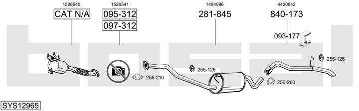 Bosal SYS12965 Abgasanlage SYS12965: Kaufen Sie zu einem guten Preis in Polen bei 2407.PL!