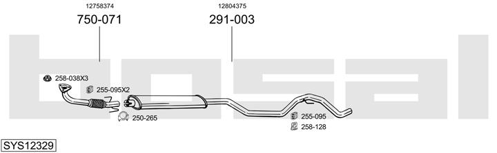 Bosal SYS12329 Abgasanlage SYS12329: Kaufen Sie zu einem guten Preis in Polen bei 2407.PL!