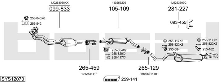 Bosal SYS12073 Exhaust system SYS12073: Buy near me in Poland at 2407.PL - Good price!