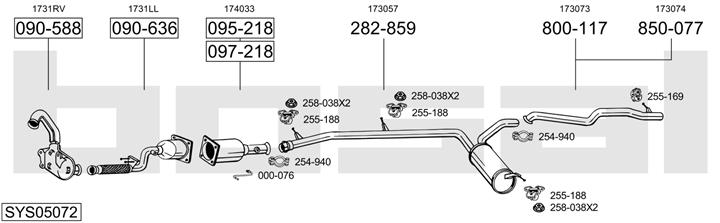 Bosal SYS05072 Układ wydechowy SYS05072: Dobra cena w Polsce na 2407.PL - Kup Teraz!