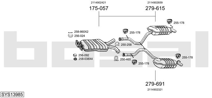 Bosal SYS13985 Exhaust system SYS13985: Buy near me in Poland at 2407.PL - Good price!