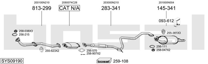 Bosal SYS09190 Exhaust system SYS09190: Buy near me in Poland at 2407.PL - Good price!