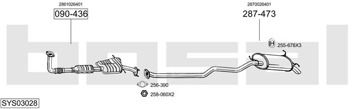 Bosal SYS03028 Exhaust system SYS03028: Buy near me in Poland at 2407.PL - Good price!