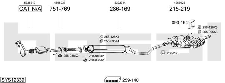 Bosal SYS12339 Abgasanlage SYS12339: Kaufen Sie zu einem guten Preis in Polen bei 2407.PL!