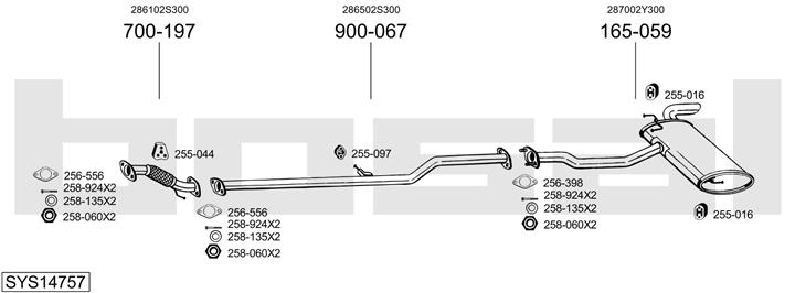 Bosal SYS14757 Exhaust system SYS14757: Buy near me in Poland at 2407.PL - Good price!