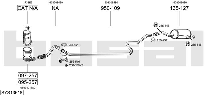 Bosal SYS13618 Exhaust system SYS13618: Buy near me in Poland at 2407.PL - Good price!