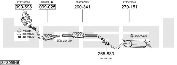 Bosal SYS05646 Exhaust system SYS05646: Buy near me in Poland at 2407.PL - Good price!