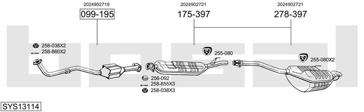 Bosal SYS13114 Система випуску відпрацьованих газів SYS13114: Купити у Польщі - Добра ціна на 2407.PL!