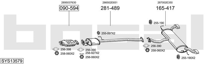 Bosal SYS13579 Układ wydechowy SYS13579: Dobra cena w Polsce na 2407.PL - Kup Teraz!