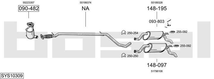 Bosal SYS10309 Abgasanlage SYS10309: Kaufen Sie zu einem guten Preis in Polen bei 2407.PL!