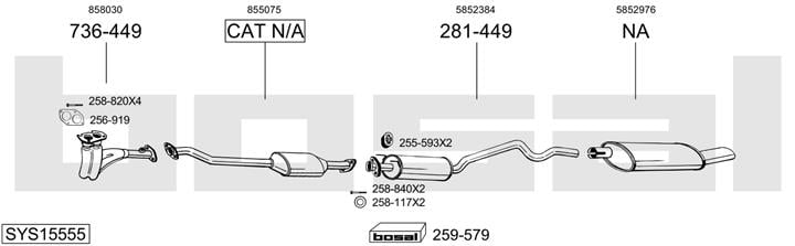 Bosal SYS15555 Abgasanlage SYS15555: Kaufen Sie zu einem guten Preis in Polen bei 2407.PL!