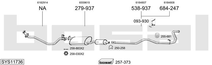 Bosal SYS11736 Układ wydechowy SYS11736: Dobra cena w Polsce na 2407.PL - Kup Teraz!