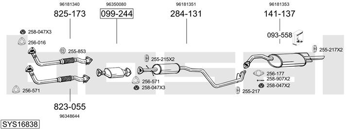 Bosal SYS16838 Muffler assy SYS16838: Buy near me in Poland at 2407.PL - Good price!