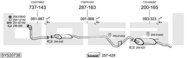 Bosal SYS20738 Tłumik SYS20738: Dobra cena w Polsce na 2407.PL - Kup Teraz!